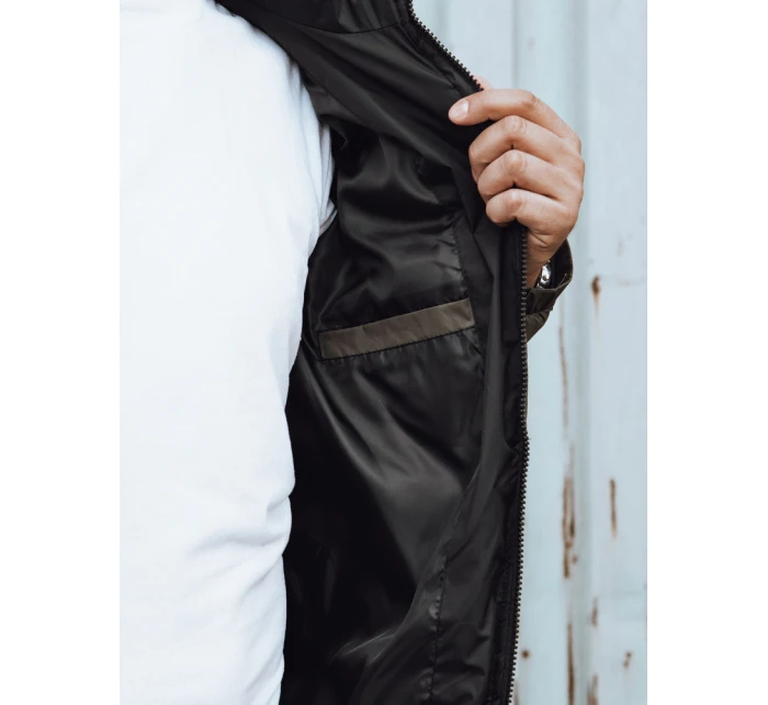 Pánska prešívaná zimná bunda s kapucňou zelená FashionStreet TX4846