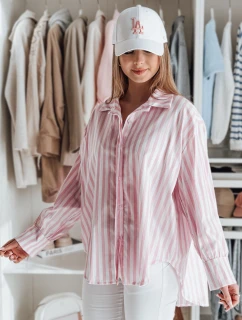 Dámské oversize tričko s prodlouženým zadním dílem v pruzích Dstreet model 21986143 - FashionStreet