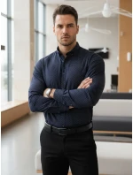 Koszula męska slim fit  granatowa model 22004883 - FashionStreet