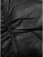 Dámska prechodná bunda s kockovanou podšívkou čierna (842)