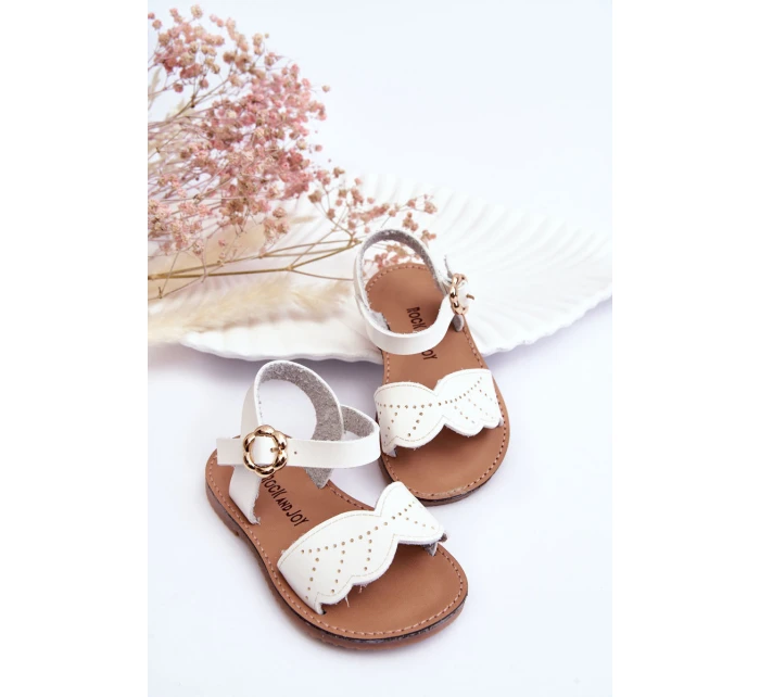 Klasické dětské sandály Bílé model 21621759 - Boto Klasické dětské sandály Bílé model 21621759 - Boto