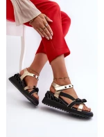 Sandały Damskie Z Kokardką D&A CR956 Złote