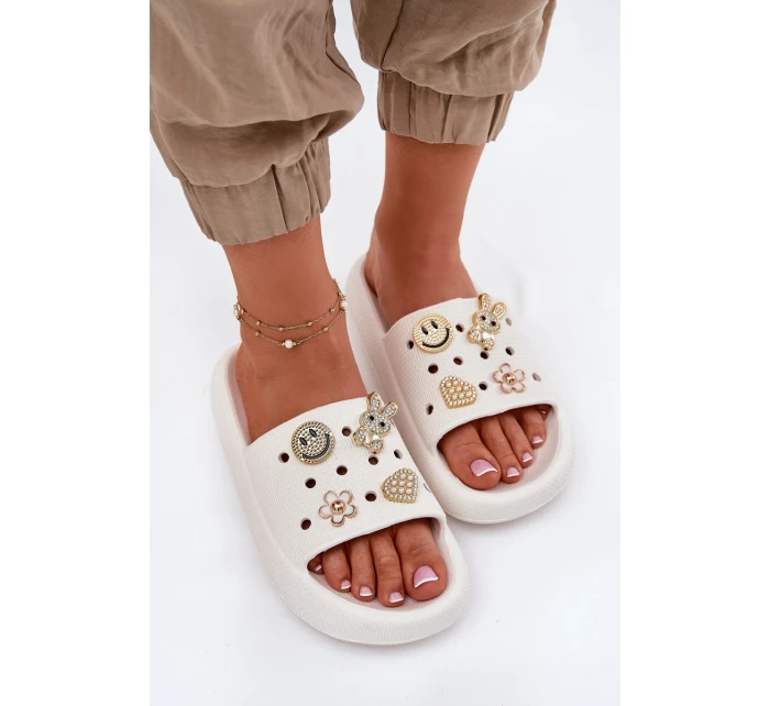 Dámské Pěnové Pantofle S  Bílé model 21697203 - VINCEZA