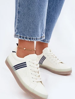 Eko kožené dámské tenisky Big Star TT274306 Bílé