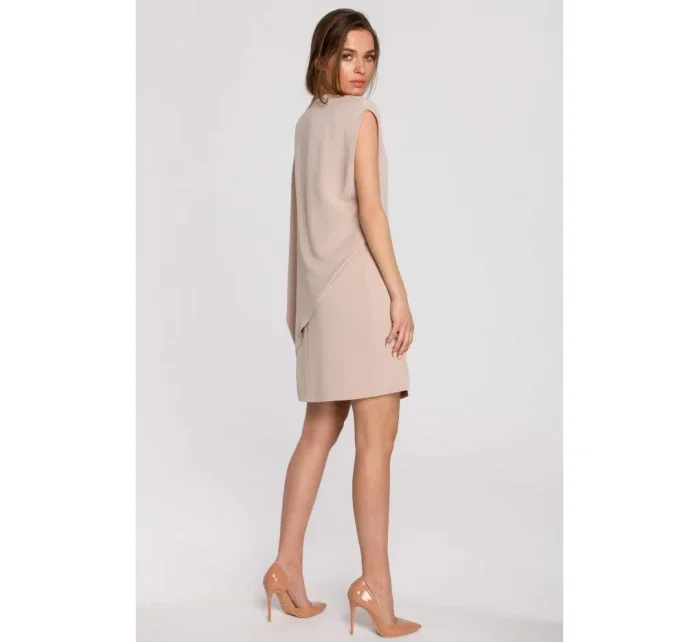 S262 Vrstvené šaty - béžové S262 Vrstvené šaty - béžové