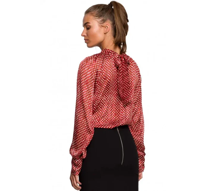 Šifónová blúzka S235 model 2 Červená - Štýlovo