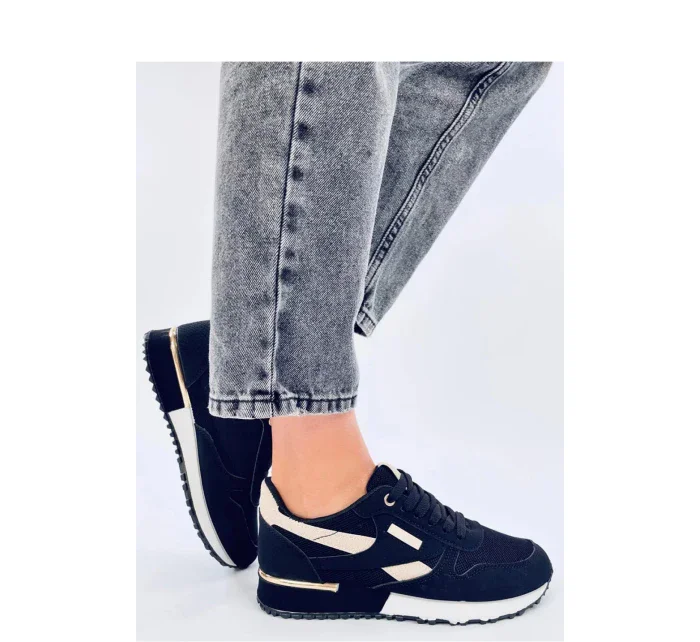 Dámská sportovní obuv model 19755478 Černá s béžovou - Inello