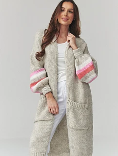 Zapínanie svetra model 226864 Makadamia