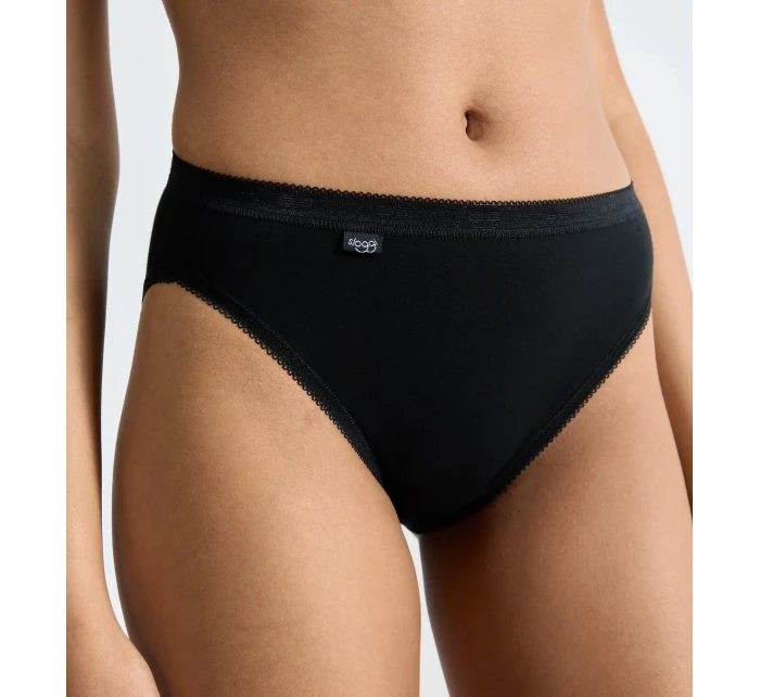 Dámske nohavičky Basic+ Tai 3P - BLACK - čierne 0004 - SLOGGI Dámske nohavičky Basic+ Tai 3P - BLACK - čierne 0004 - SLOGGI