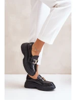 model 21673783 Lakované Polobotky Mokasíny Dámské Z Přírodní Kůže Tmavě Zelené - Zazoo