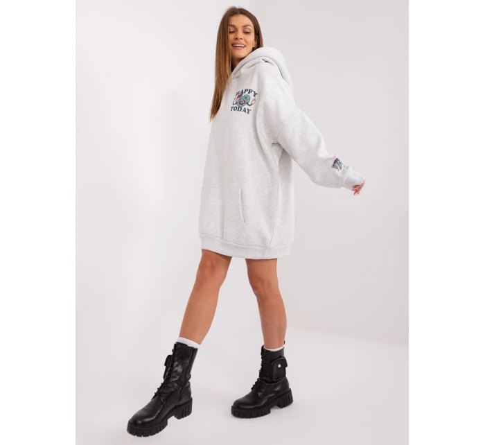 Mikina D10606BA02406D2 svetlo šedá Mikina D10606BA02406D2 svetlo šedá