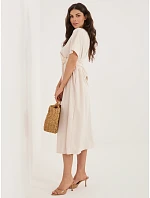 Sukienka MI SK model 22109767 jasny beżowy - FPrice