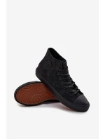 Pánske zateplené tenisky z ECO kože Big Star HI-POLY SYSTEM - čierne