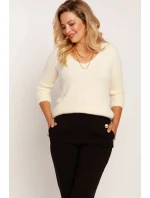 Dámský svetr SWE model 21092442 bílý MKM - MKM design