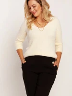 Dámsky sveter SWE 249 biely - MKM