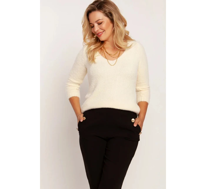 Dámský svetr SWE model 21092442 bílý MKM - MKM design