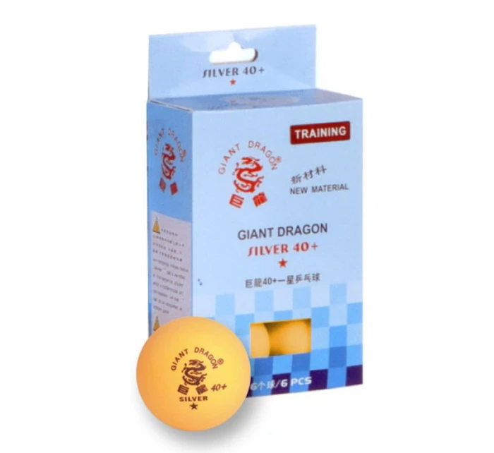SPORT Silver 40+ pingpongová loptička 6 ks 8341 Orange - SMJ