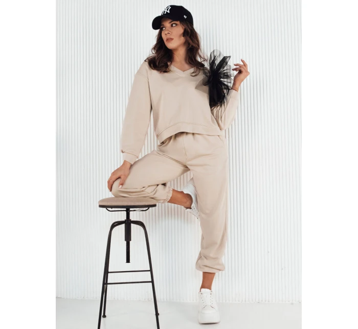 Dámske tepláky FILAN beige FashionStreet UY1886 Dámske tepláky FILAN beige FashionStreet UY1886