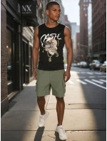 Pánské látkové bojové šortky zelené Dstreet model 21988584 - FashionStreet Pánské látkové bojové šortky zelené Dstreet model 21988584 - FashionStreet