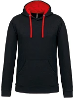 Kariban K 446 Mikina s kapucňou v kontrastných farbách 20.K446 čierna/červená Kariban K 446 Mikina s kapucňou v kontrastných farbách 20.K446 čierna/červená