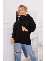 Zateplená mikina s model 18749382 zipem černá - K-Fashion