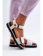 Damskie Sandały Na Platformie Big Star NN274777 Białe