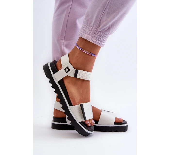 Damskie Sandały Na Platformie Big Star NN274777 Białe