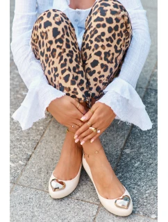 Damskie Pachnące Baleriny Z Sercem ZAXY NN285009 Jasnobeżowe