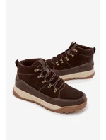 Zamszowe Buty Trekkingowe Męskie Big Star SS174263 Brązowe