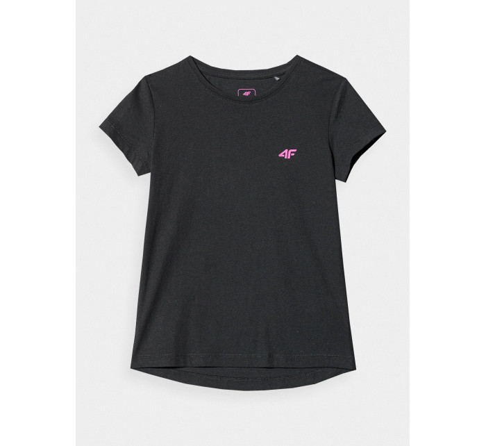 Dievčenské tričko 4FJSS23TTSHF279-20S čierne - 4F