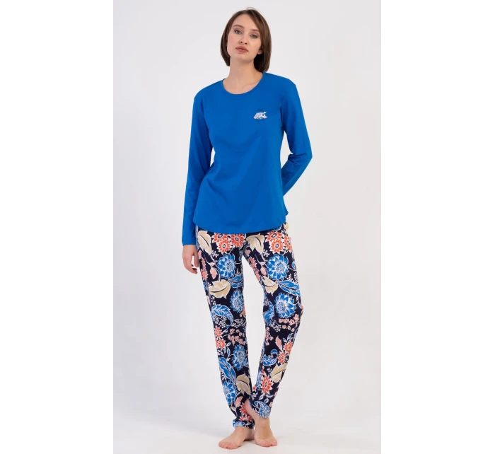 Dámske dlhé pyžamo Kvety Dámske dlhé pyžamo Kvety