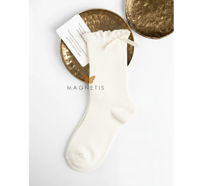 Ponožky Magnetis QR5015 Ruffle s mašľou Ponožky Magnetis QR5015 Ruffle s mašľou