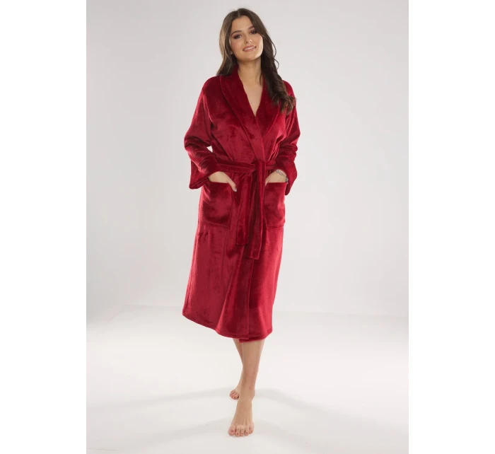 Dlhý dámsky župan s golierom De Lafense 628 Abigail