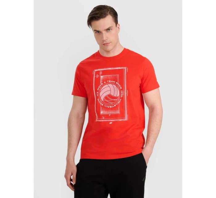 Pánské volejbalové tričko s potiskem model 21815672 pánské - 4F Pánské volejbalové tričko s potiskem model 21815672 pánské - 4F