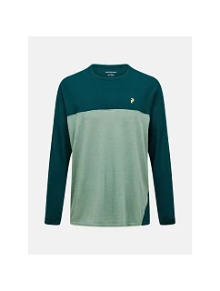 Pánske tričko PEAK PERFORMANCE M Trail Wool-Blend Longsleeve, zelená farba