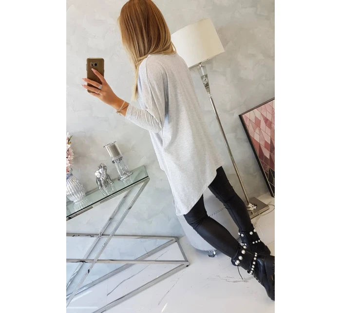 Oversize blúzka svetlo šedá
