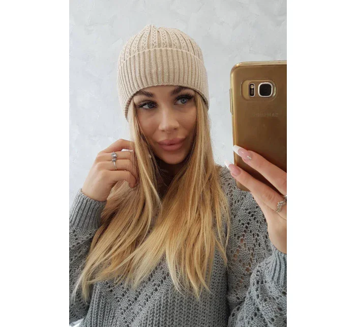 Tenká čepice Veronica model 18750397 béžová - K-Fashion