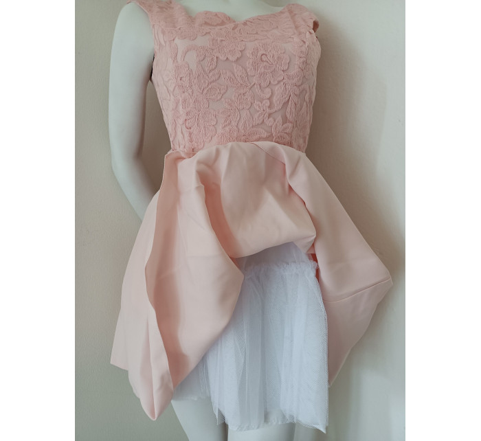 Dámske večerné šaty BI-2141 ružové - Bicotone