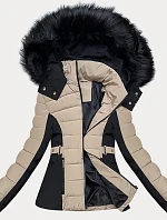Dámska krátka zimná bunda S'west beige (B8308-12)