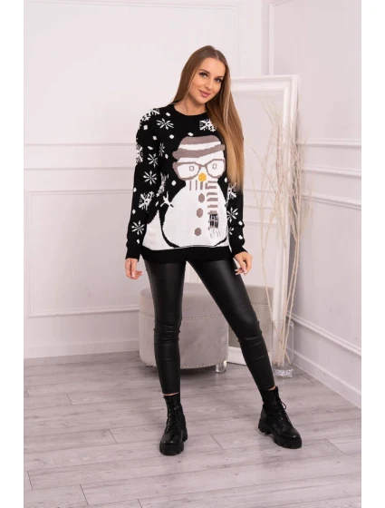 Vánoční svetr se model 18747993 černý - K-Fashion