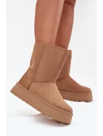 Dámské Zimní Boty S Kožíškem Hnědé model 21706810 - Boto Dámské Zimní Boty S Kožíškem Hnědé model 21706810 - Boto