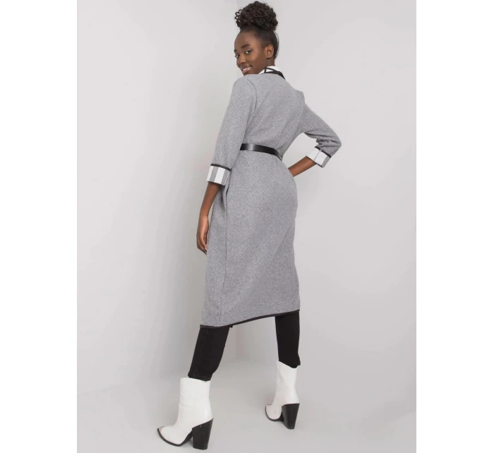 Dámský kabát DHJ EN model 21494817 Šedá - FPrice Dámský kabát DHJ EN model 21494817 Šedá - FPrice