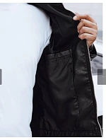 Pánská kožená bunda 11Z8151 černá - FashionStreet