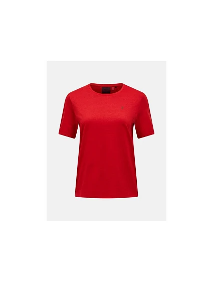 Dámské tričko PEAK PERFORMANCE W Explore Graphic Tee, červené Dámské tričko PEAK PERFORMANCE W Explore Graphic Tee, červené