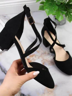 Sergio Leone W SK365A čierne sandále s remienkami