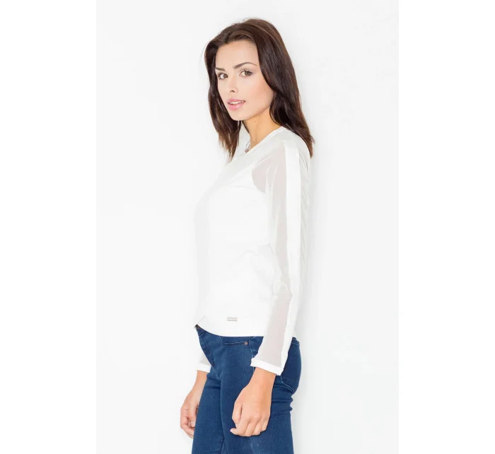 Dámska blúzka M467 smotanová - Figl