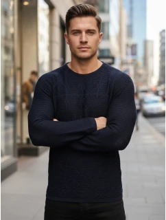 Pánský tmavě modrý svetr model 21995034 - FashionStreet