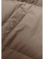 Dámska dlhá hrubá bunda s kapucňou Dark Beige (5M3163-84) Dámska dlhá hrubá bunda s kapucňou Dark Beige (5M3163-84)