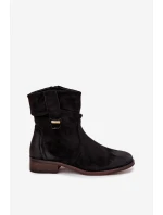 Dámské kotníkové boty na nízkém podpatku s vyhřívané černé model 21718633 - EVENTO Dámské kotníkové boty na nízkém podpatku s vyhřívané černé model 21718633 - EVENTO