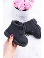 práškové černé teplé Dětské boty traper Dexter práškové černé teplé Dětské boty traper Dexter